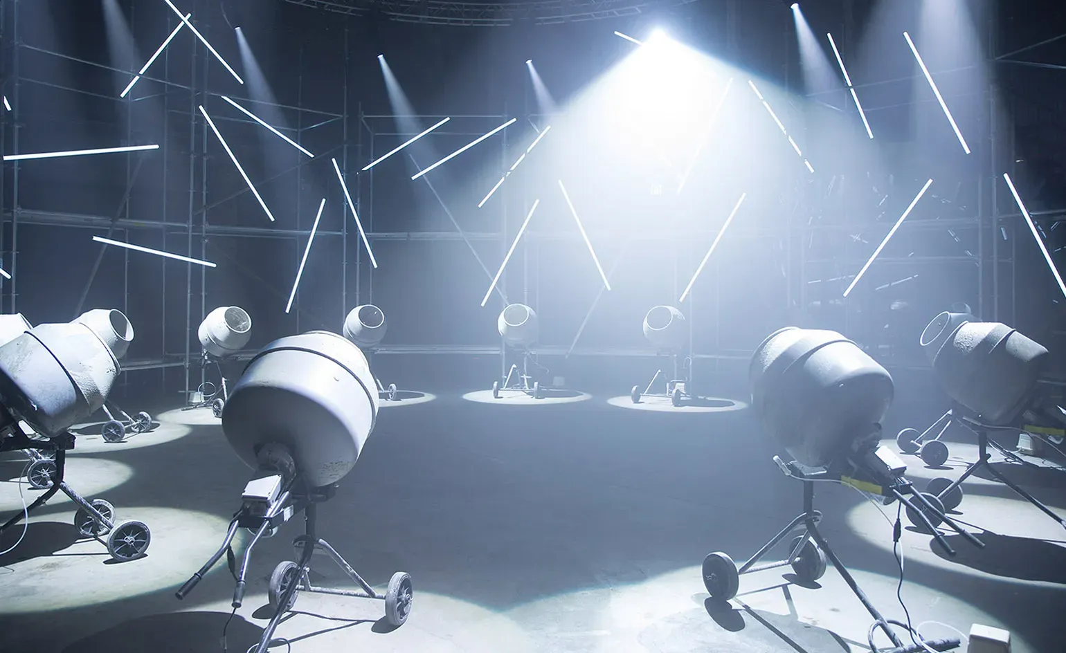 Comme des Garçons sculptural lighting installation at Greenpoint Terminal